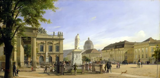 Neue Wache, Arsenal, Prinzenpalais und Schloss in Berlin, 1849